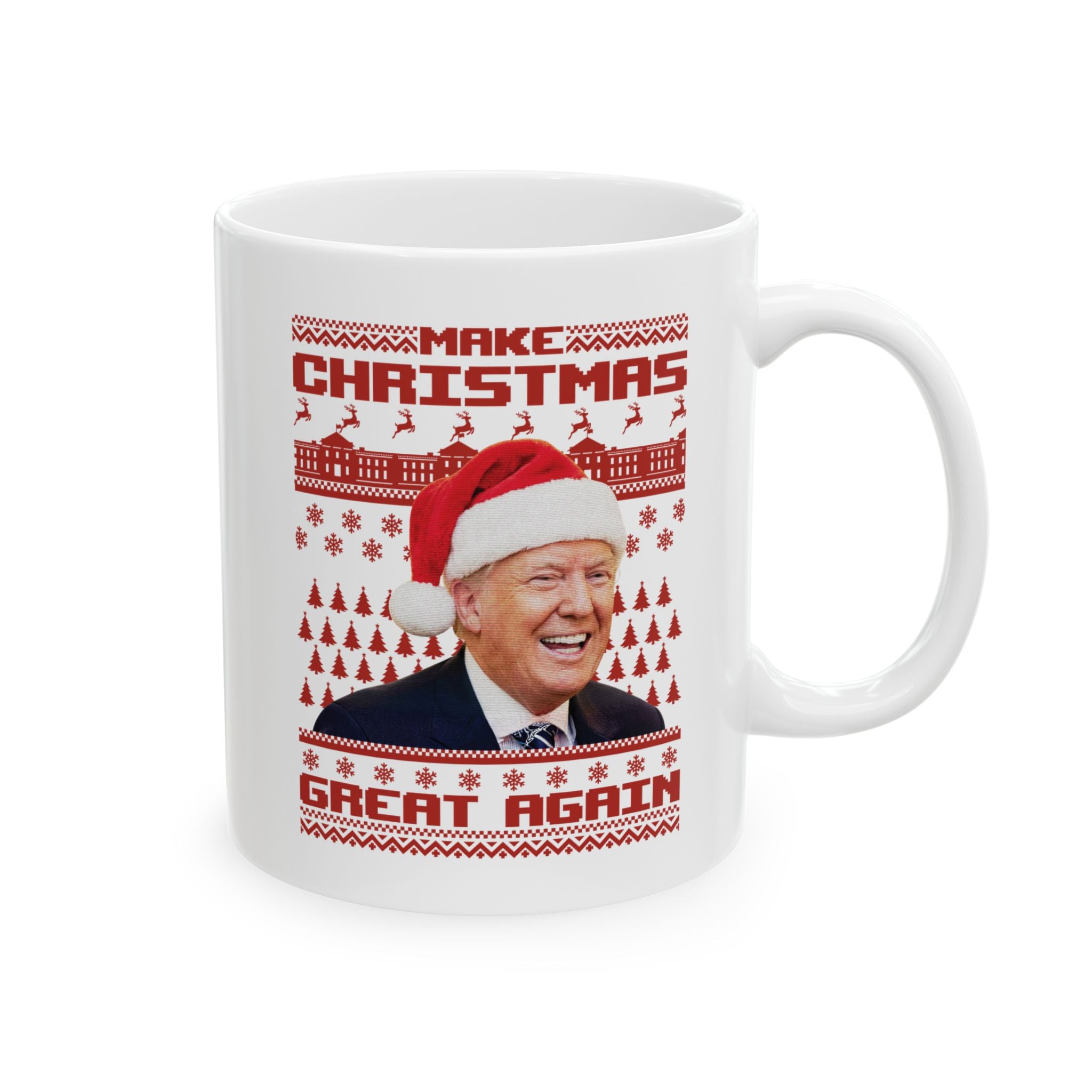 Christmas Ceramic Mug Trump Mug – XMas Holiday Mug Design (11oz, 15oz)