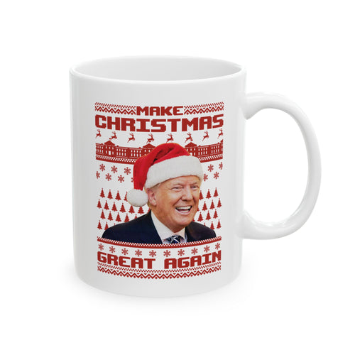 Christmas Ceramic Mug Trump Mug – XMas Holiday Mug Design (11oz, 15oz)