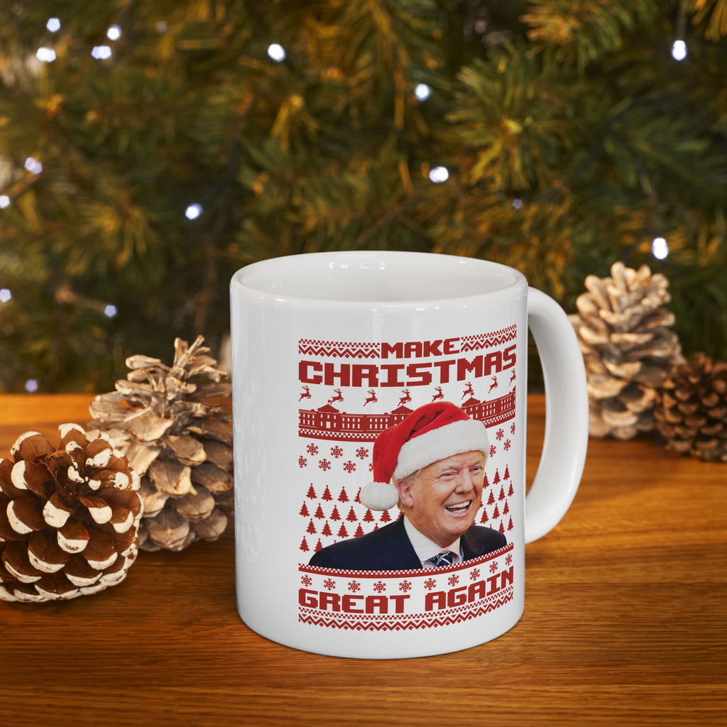 Christmas Ceramic Mug Trump Mug – XMas Holiday Mug Design (11oz, 15oz)