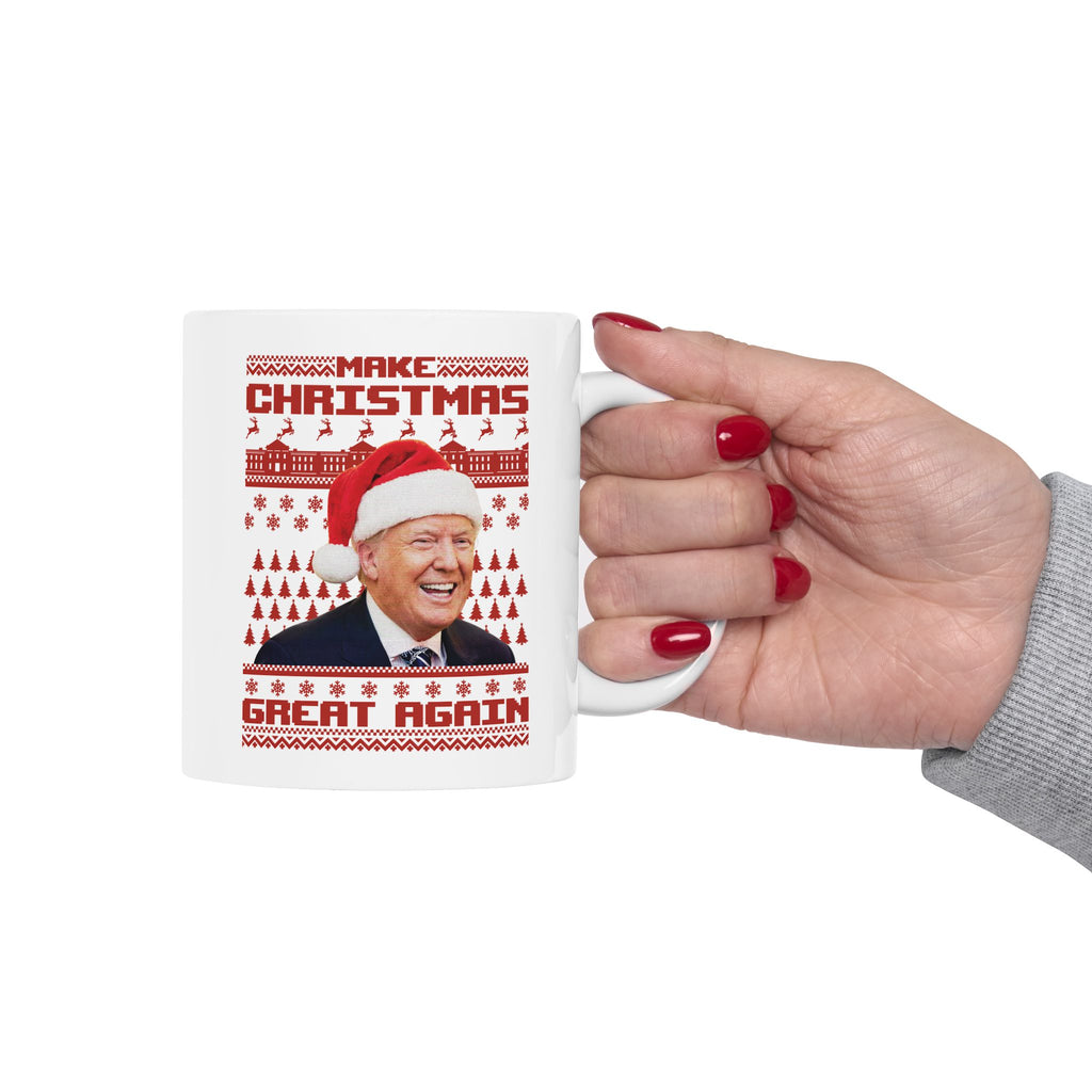 Christmas Ceramic Mug Trump Mug – XMas Holiday Mug Design (11oz, 15oz)
